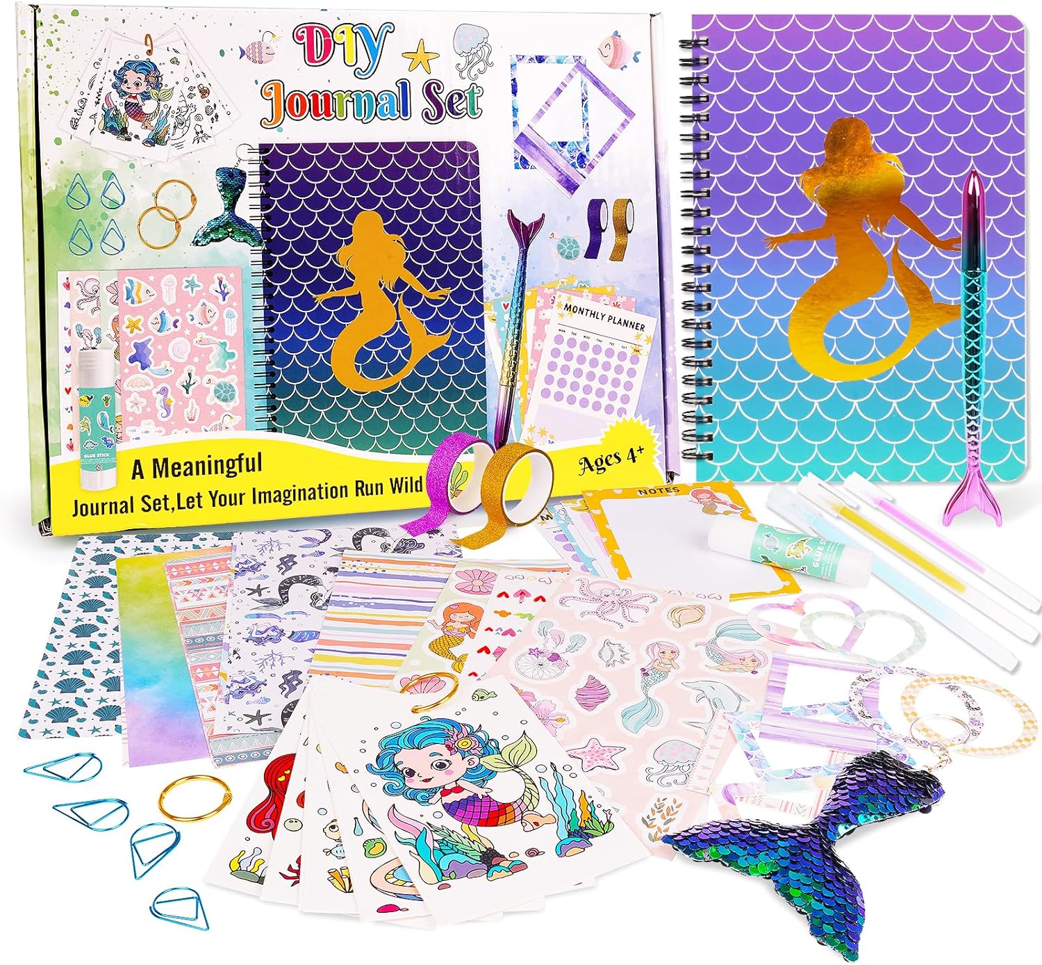 DIY Scrapbook Journal Kit for Girls Diary 6-14 Years Mermaid