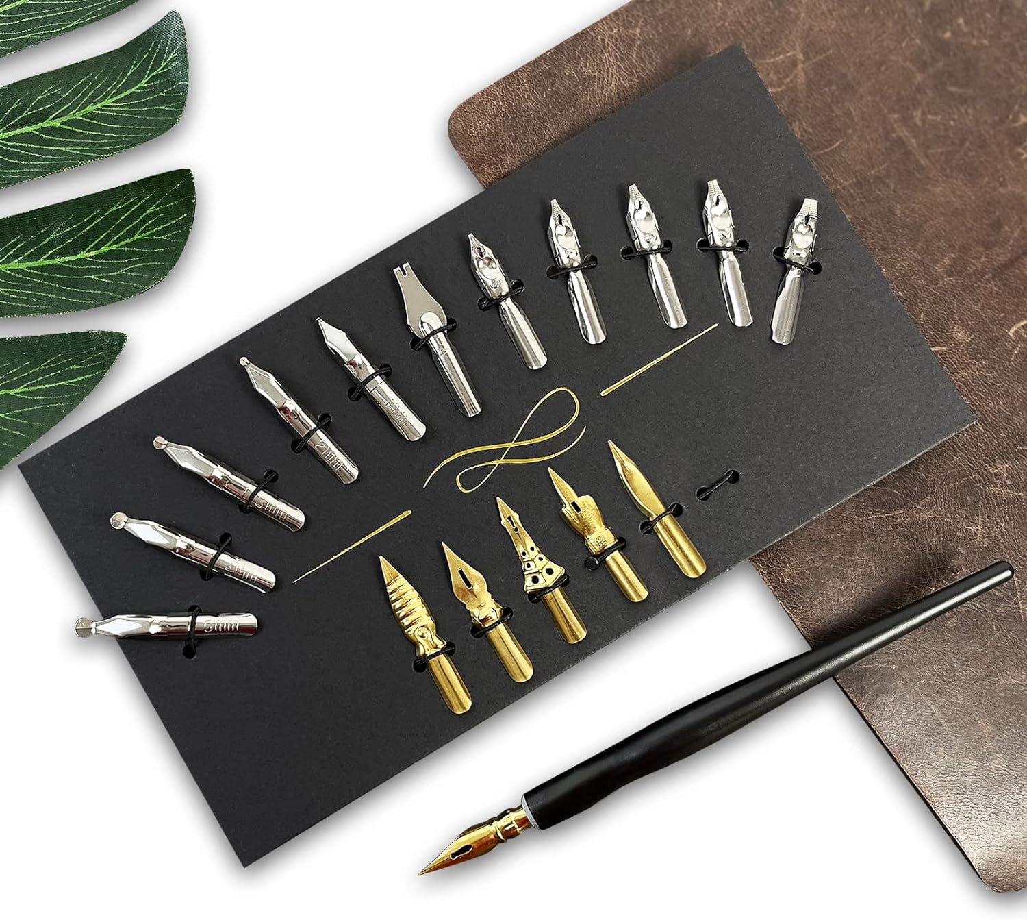 17 Pieces Stainless Steel Calligraphy Pen Nibs Set