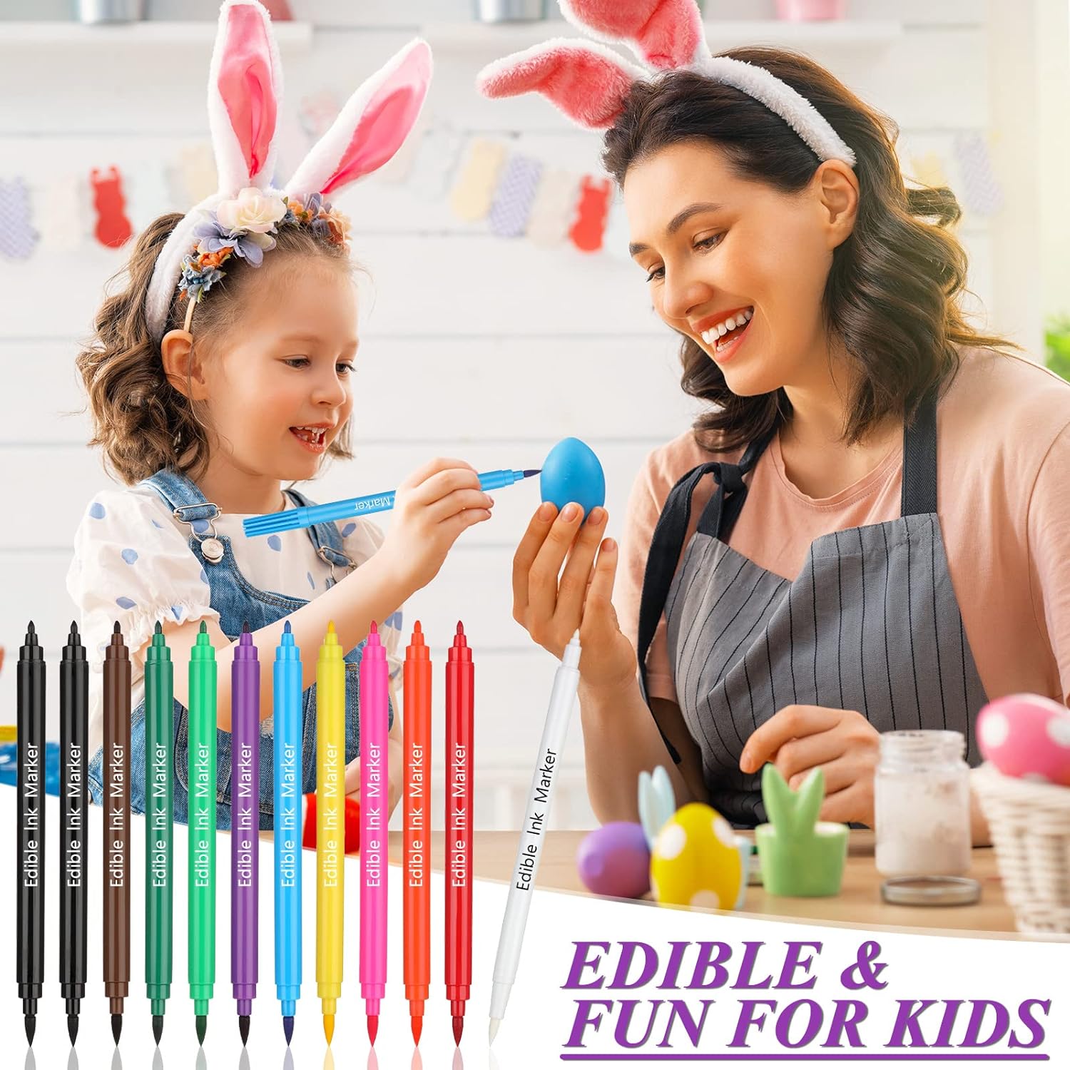 12Pcs Food Coloring Pens Edible Ink Markers Dual Tips